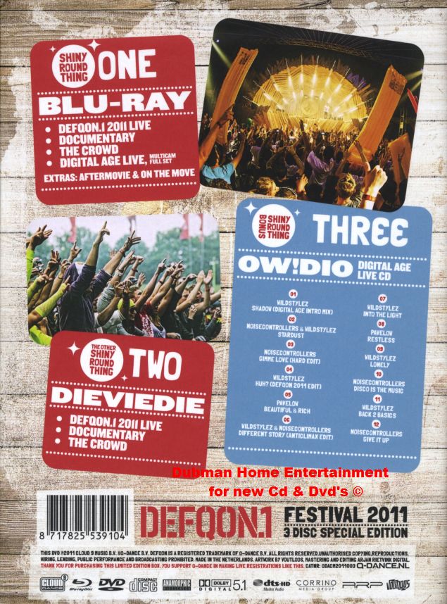 Defqon 1 2011 (Cd+Dvd+Blu-Ray) - Dubman Home Entertainment