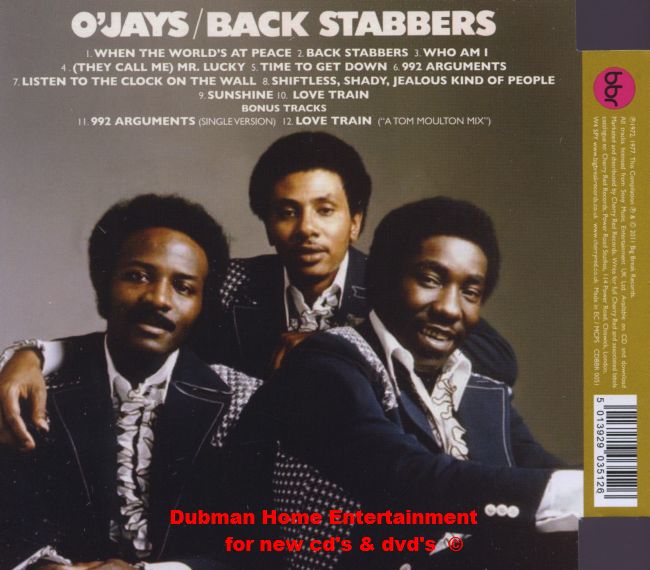 O Jays - Backstabbers BBR 0051 - Dubman Home Entertainment