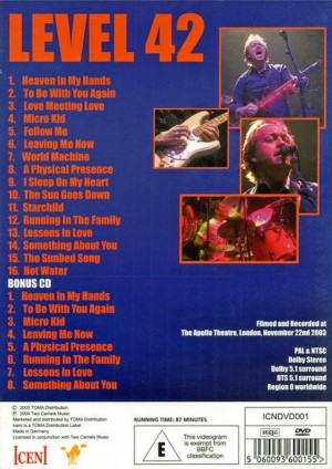 Level 42 – Live At The Apollo, London